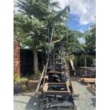 VICTORIAN CAST IRON DOUBLE STORY SPIRAL STAIRCASE - COMPLETE