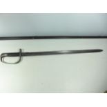A LATE 19TH/EARLY 20TH CENTURY SAWBACK BAYONET FOR A MARTINI HENRY CARBINE, 65CM BLADE