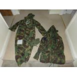 A MILITARY COAT WITH PEGASUS PARA BADGE, PARACHUTE SHOULDER TAB AND AN ALL IN ONE SUIT (2)