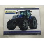 A NEW HOLLAND AGRICULTURE TRACTOR SIGN 25.5CM X 19.5CM