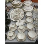 A LARGE QUANTITY OF PARAGON/ROYAL ALBERT 'VICTORIANA ROSE' TO INCLUDE TUREENS, CUPS, SAUCERS,