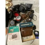 A QUANTITY OF VINTAGE CAMERAS TO INCLUDE A FUJICA ZENIT EM IN CASE, G B KERSHAW 110 IN ORIGINAL