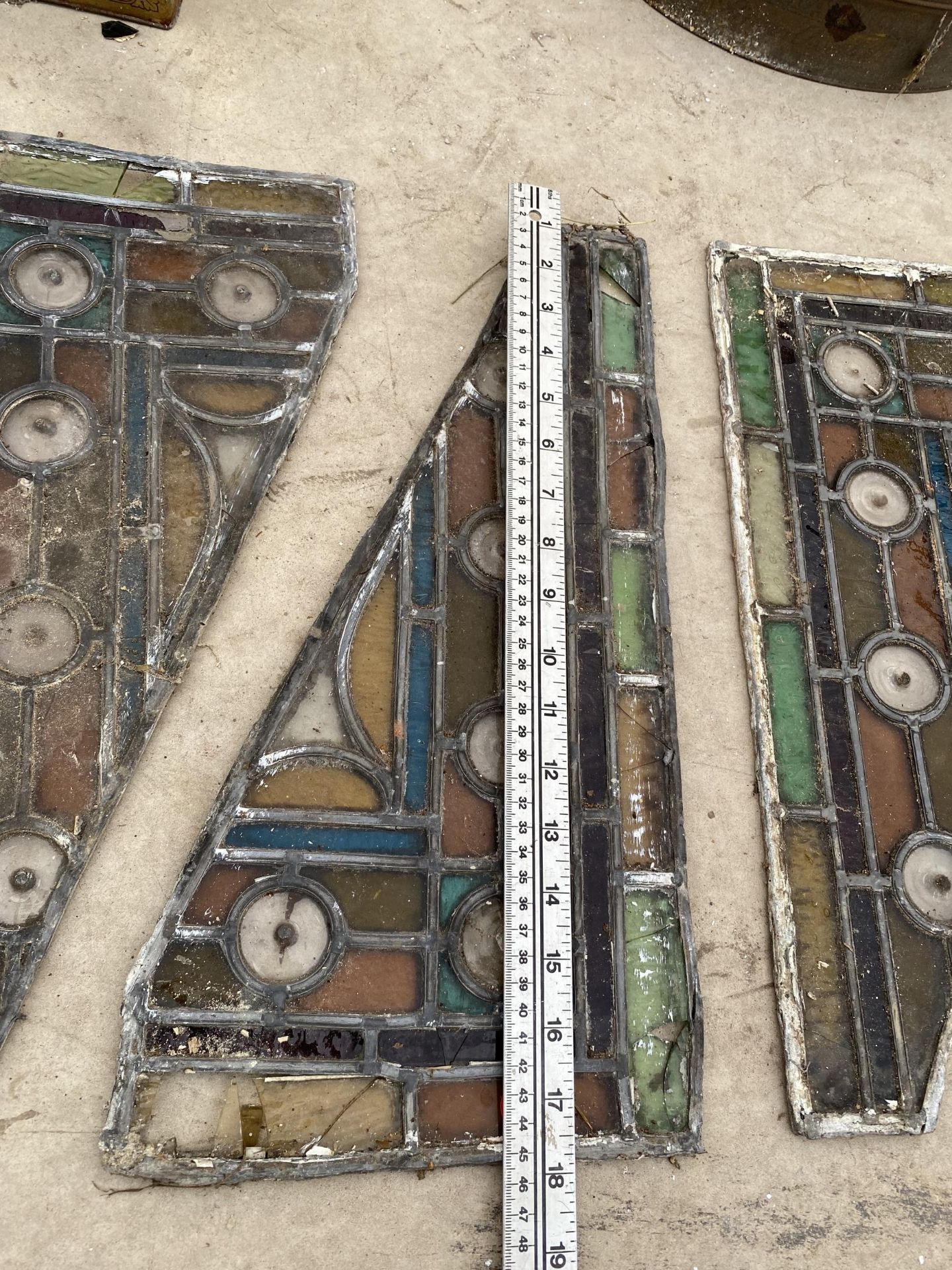 AN ASSORTMENT OF GLAZED AND LEADED WINDOW PANES - Image 2 of 2