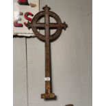 VICTORIAN CAST IRON GRAVE MARKER APPROX 75CM X 36CM