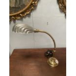 VICTORIAN BRASS DESK LAMP RE WIRED