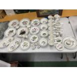 FIFTY FOUR PIECES OF PORTMERION TO INCLUDE BOTANIC GARDEN MUGS, PLATES, CRUETS, JUGS, NAPKIN RINGS
