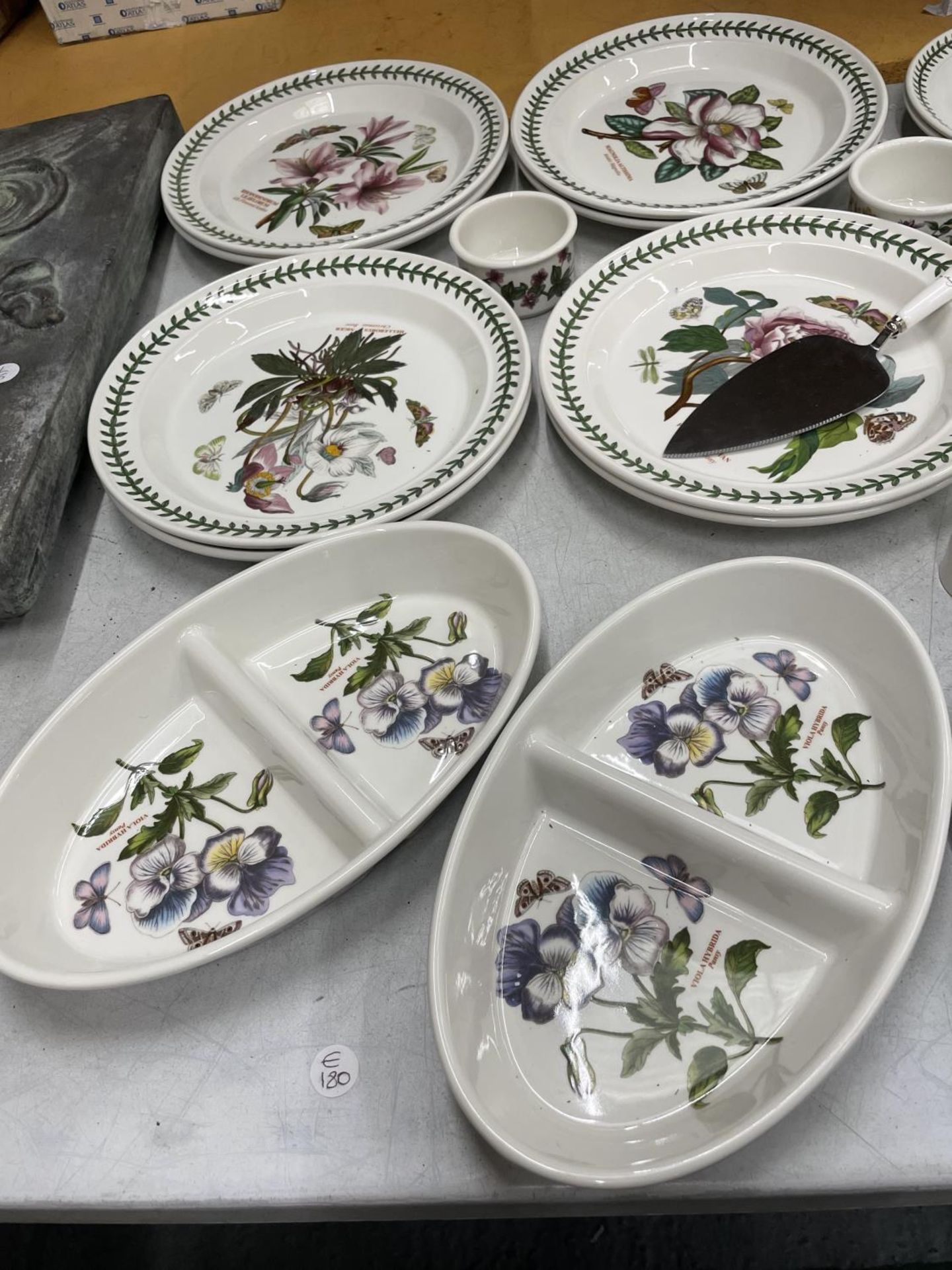 FIFTY FOUR PIECES OF PORTMERION TO INCLUDE BOTANIC GARDEN MUGS, PLATES, CRUETS, JUGS, NAPKIN RINGS - Image 6 of 7