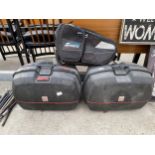 TWO GIVI MOTORBIKE BOXES AND AN OXFORD LUGGAGE BAG