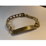 A 9 CARAT GOLD IDENTITY BRACELET MARKED 375 GROSS WEIGHT 12 GRAMS