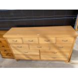 A MODERN 'BODILSEN FURNITURE' CHEST OF ELEVEN DRAWERS, 59" WIDE