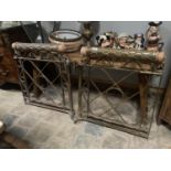 QUALITY PAIR OF HEAVY BRASS ALTAR GATES APPROX 70CM X 75CM EACH