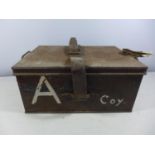 A MILITARY BOX MARKED A COY