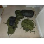 TWO MILITARY BACKPACKS AND TWO SLEEPING BAGS (4)