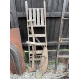 WOODEN STEP LADDER + TOOLS