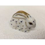 A ROYAL CROWN DERBY RABBIT STOPPER