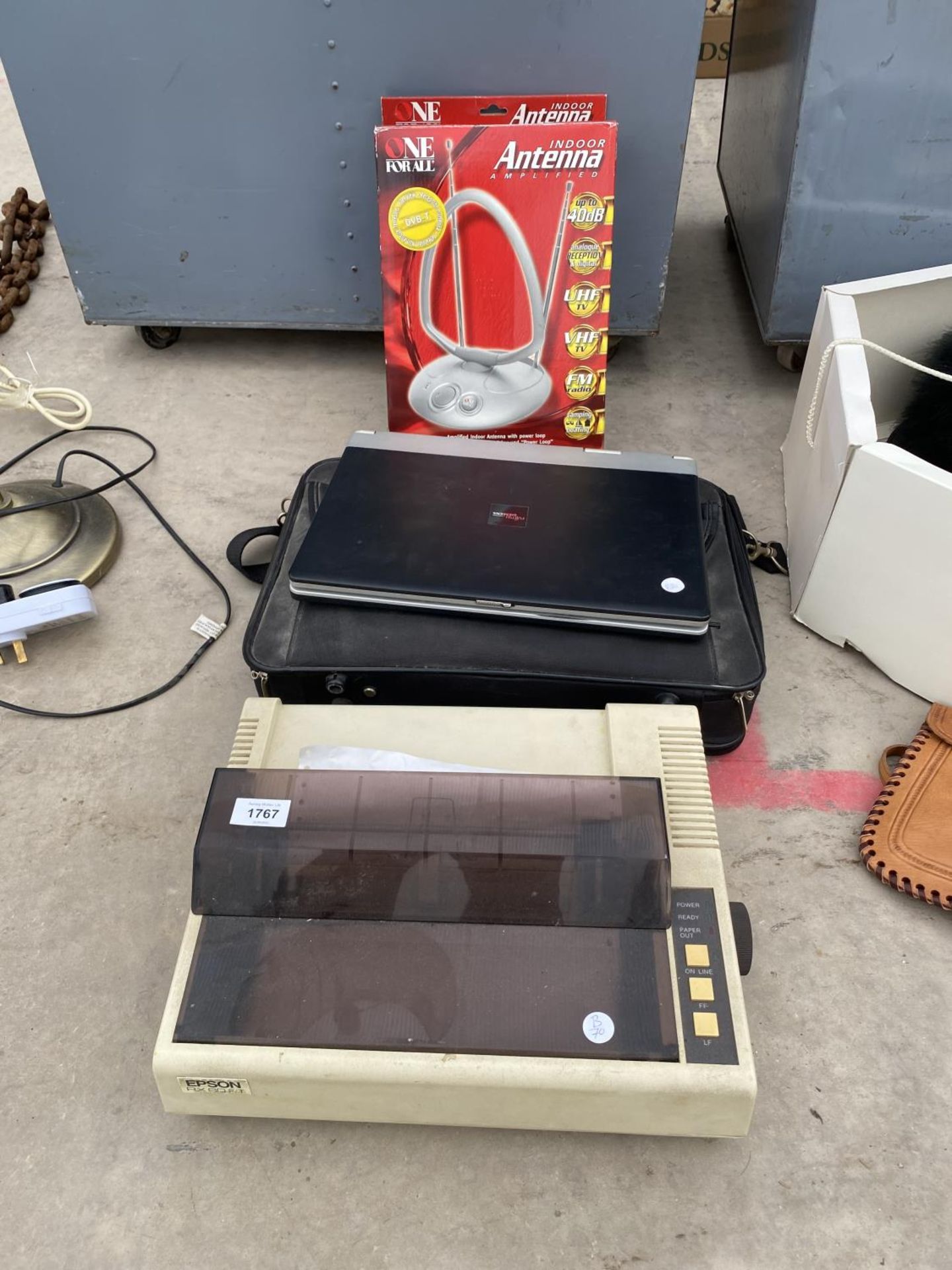 A FUJITSI LAPTOP, AN ARIEL AND A PRINTER