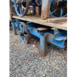 HEAVY DUTY INDUSTRIAL TROLLEY - USED FOR MOVING GLASS APPROX 92CM X 170CM - 60CM HIGH