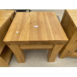 A MODERN OAK LAMP TABLE, 20" SQUARE