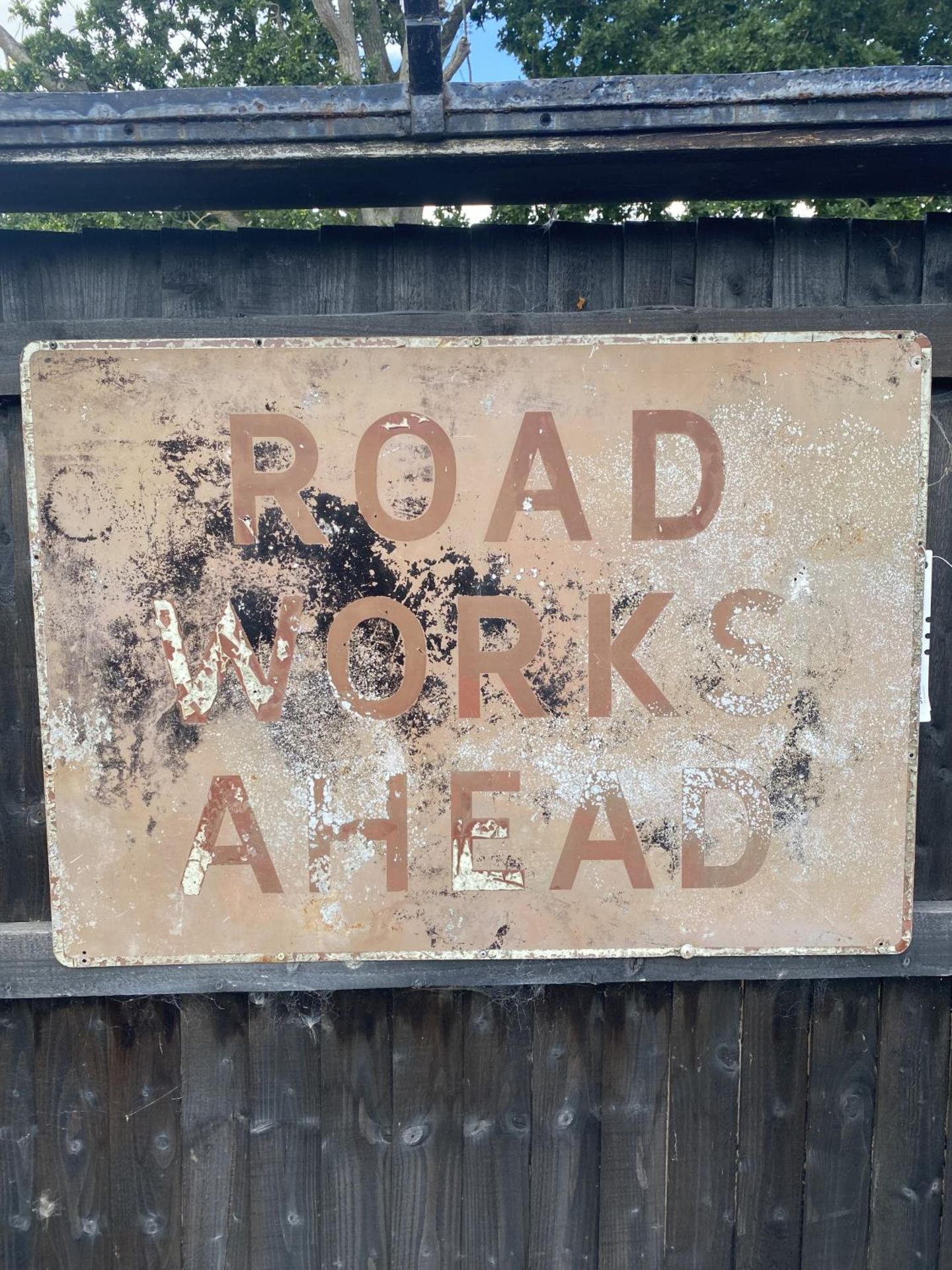 ROAD WORKS SIGN APPROX 107CM X 76CM