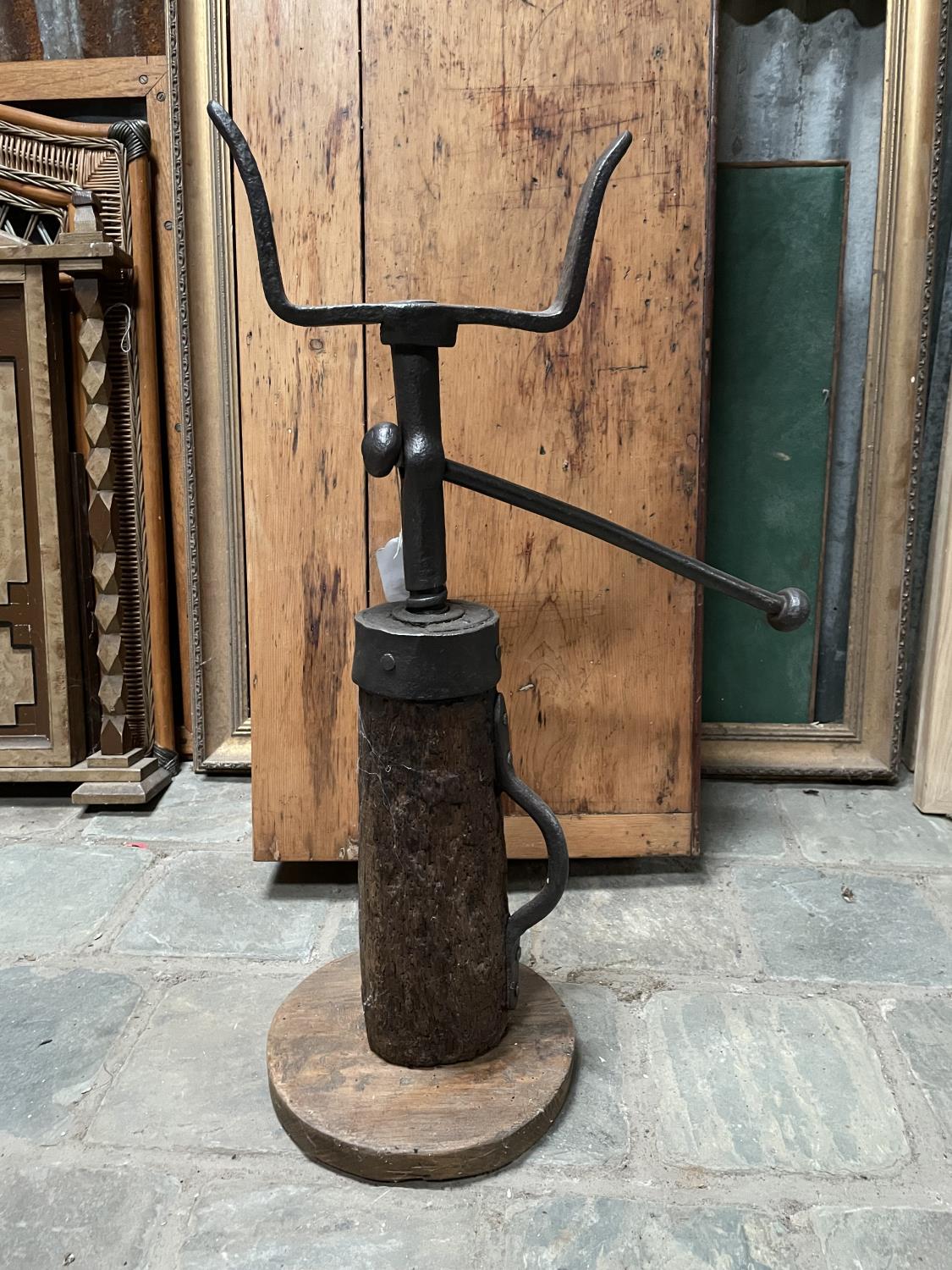 HAY WAGON JACK ON STAND APPROX 76CM HIGH