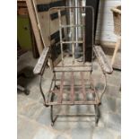 VICTORIAN CAMPAIGN COLLAPSIBLE CHAIR - IN SEIZED CONDITION