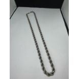 A SILVER ROPE NECKLACE