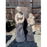 2 GARDEN STATUES