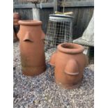 2 X CHIMNEY POTS