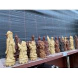 A PART COMPLETE ORIENTAL STYLE CHESS SET