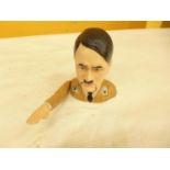 A HAND PAINTED CAST IRON ADOLF HITLER NUTCRACKER, RAISE HIS ARM AND HIS MOUTH OPENS