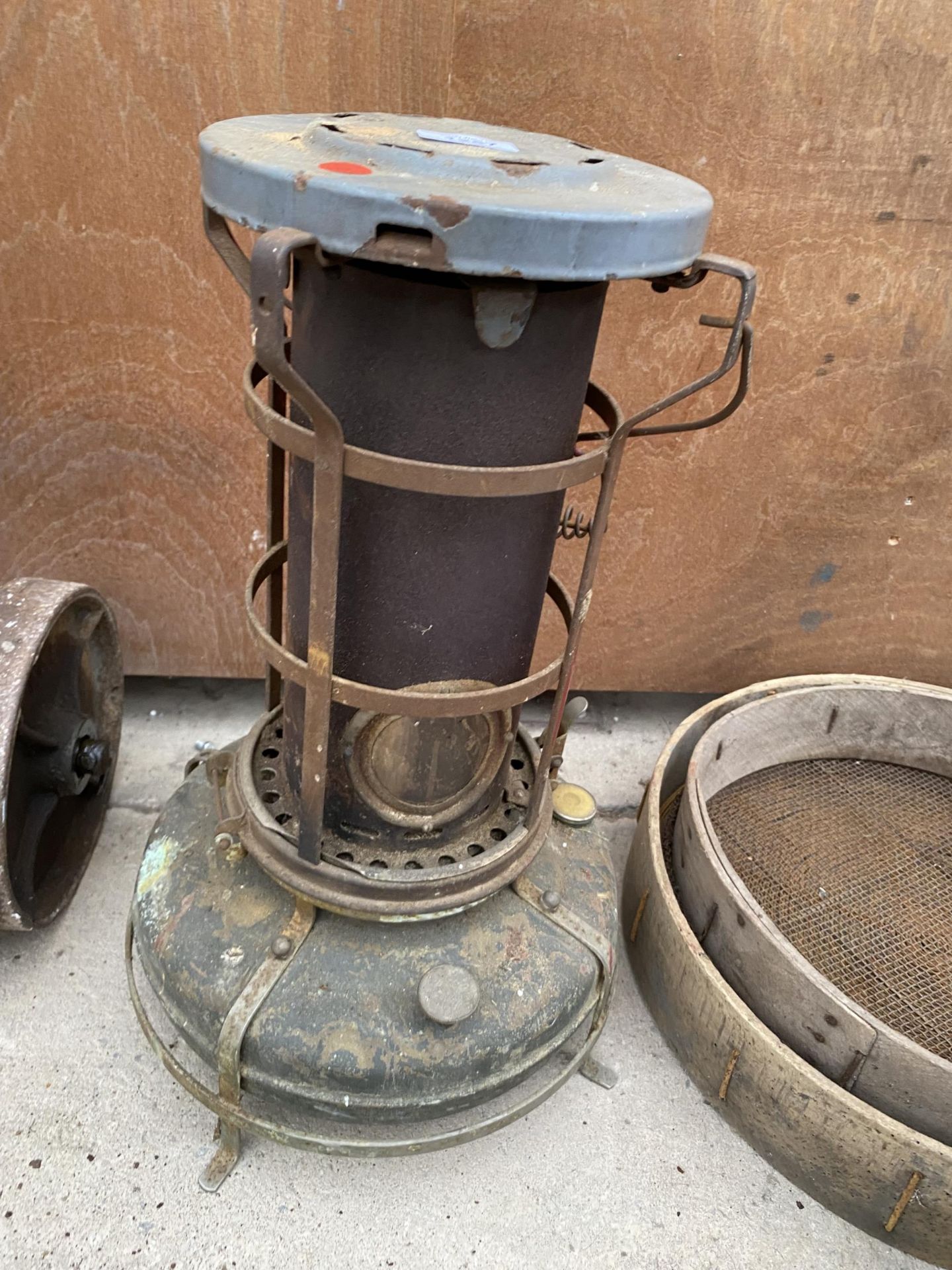 A VINTAGE PARAFIN GREENHOUSE HEATER