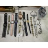 A QUANTITY OF WRISTWATCHES TO INCLUDE BEVERLEY HILLS POLO CLUB, LOUIS PICARD, ROJAS, ETC