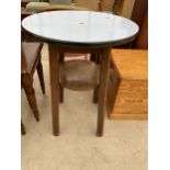 A PUB TABLE WITH FORMICA TOP BY E.A. CLARE & SON, 23" DIAMETER