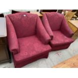 A PAIR OF PARKER KNOLL EASY CHAIRS