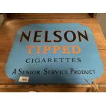 ORIGINAL ELLIOT NELSON DOUBLE SIDED TIN ADVERTISING SIGN APPROX 45CM X 36CM
