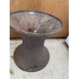 A VINTAGE CAST IRON PEDESTAL BASE