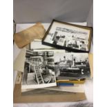 A LARGE COLLECTION OF BLACK AND WHITE PHOTOGRAPHS OF SHIP CONSTRUCTION BY ISAAC PIMBLOTT AND SONS OF