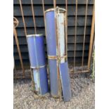 2 ART DECO LIGHTS FOR RESTORATION APPROX 130CM + 95CM LONG