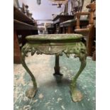 MID VICTORIAN CAST IRON JARDINEER STAND WITH ORIGINAL PAINT FINISH - BELIEVED TO BE BY COALBROOKDALE