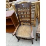 A LANCASHIRE STYLE ROCKING CHAIR