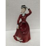 A FRANCESCA ART CHINA "LAVINIA" FIGURINE BY N. EVANS STAFFORDSHIRE ENGLAND 1979 - 20 CM