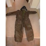 A MILITARY/FISHING/SHOOTING ALL IN ONE INSULATED SUIT, SIZE XL