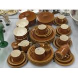 A LARGE QUANTITY OF HORNSEA POTTERY 'SAFFRON' TO INCLUDE TUREENS, BOWLS, CUPS, SAUCERS, PLATES,