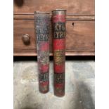 2 EARLY FIRE EXTINGUISHERS APPROX 51CM HIGH