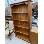 MODERN PINE FIVE TIER OPEN BOOKSHELVES, 38" WIDE