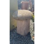 STONE MUSHROOM - NOT CONCRETE APPROX 58CM HIGH