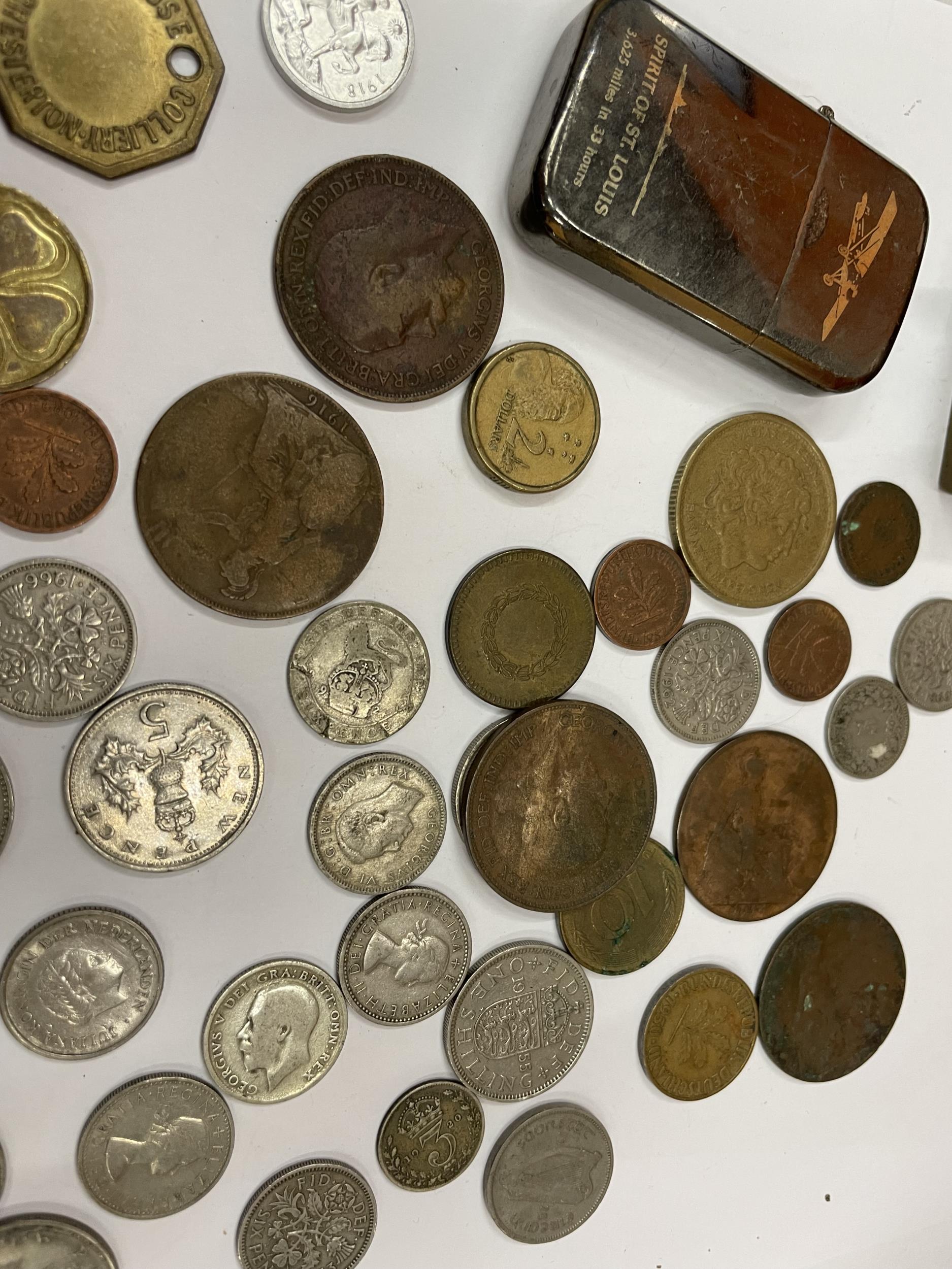 VARIOUS COINS, A LIGHTER, CLAMP, COLLERY TOKEN ETC - Image 3 of 5