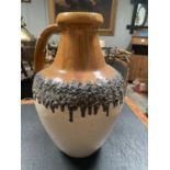 LARGE WEST GERMAN VASE - HAIRLINE CRACK APPROX 50CM HIGH