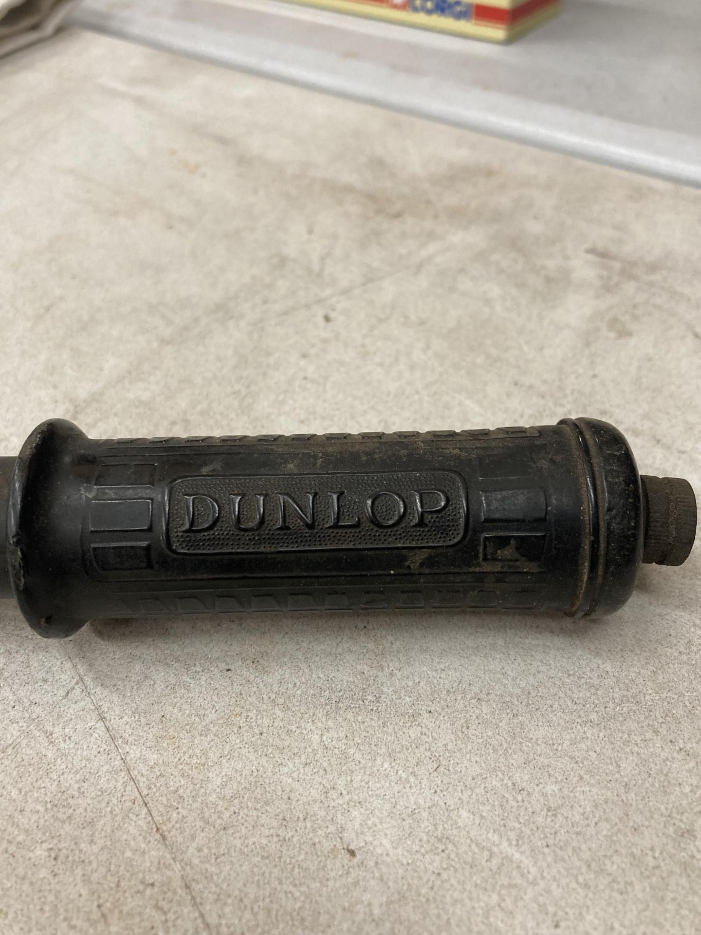 A VINTAGE DUNLOP BICYCLE PUMP STAMPED: VICTORIA BICYCLE DEPOT 34, STOCKPORT ROAD, ASHTON- UNDER- - Image 2 of 3