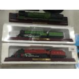 THREE MODELS OF STEAM ENGINES TO INCLUDE DUCHESS LMS, LNER FLYING SCOTSMAN AND DR 18201 PACIFIC